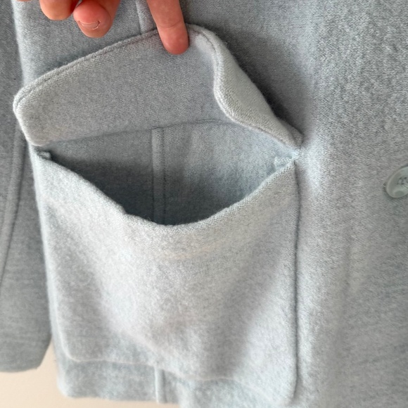 Willi Smith Powder Blue Button Front Sweater Jacket - Picture 4 of 13